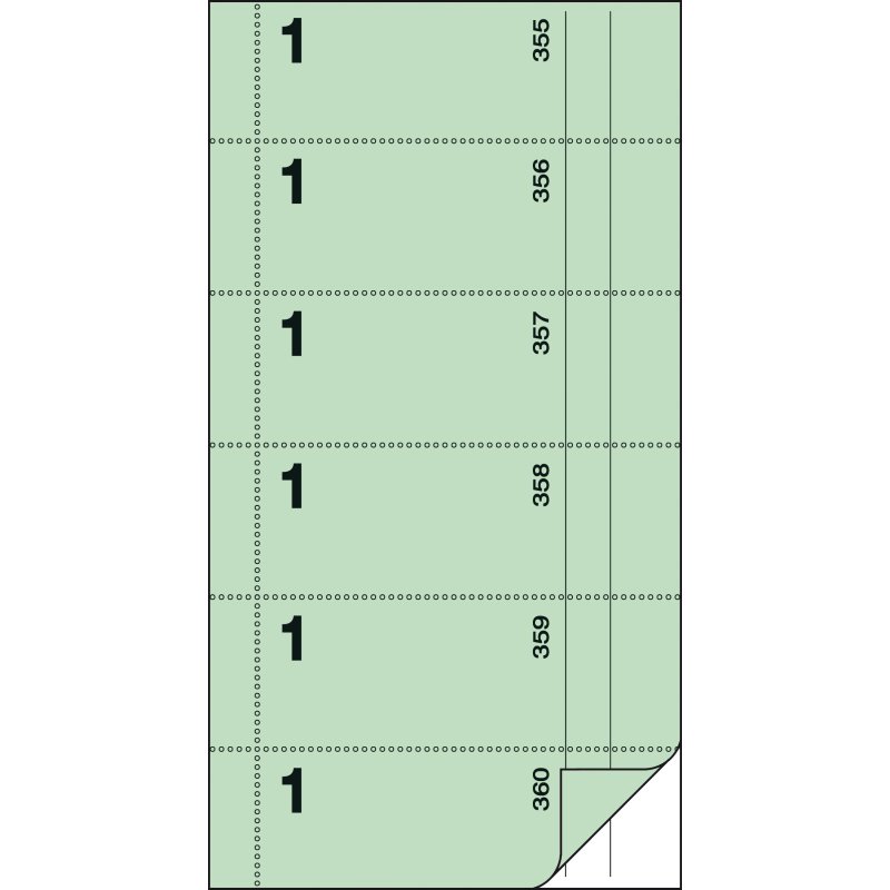 Sigel carnet de bons BO075, 105 × 200 mm, 2 × 60 feuilles, bleu